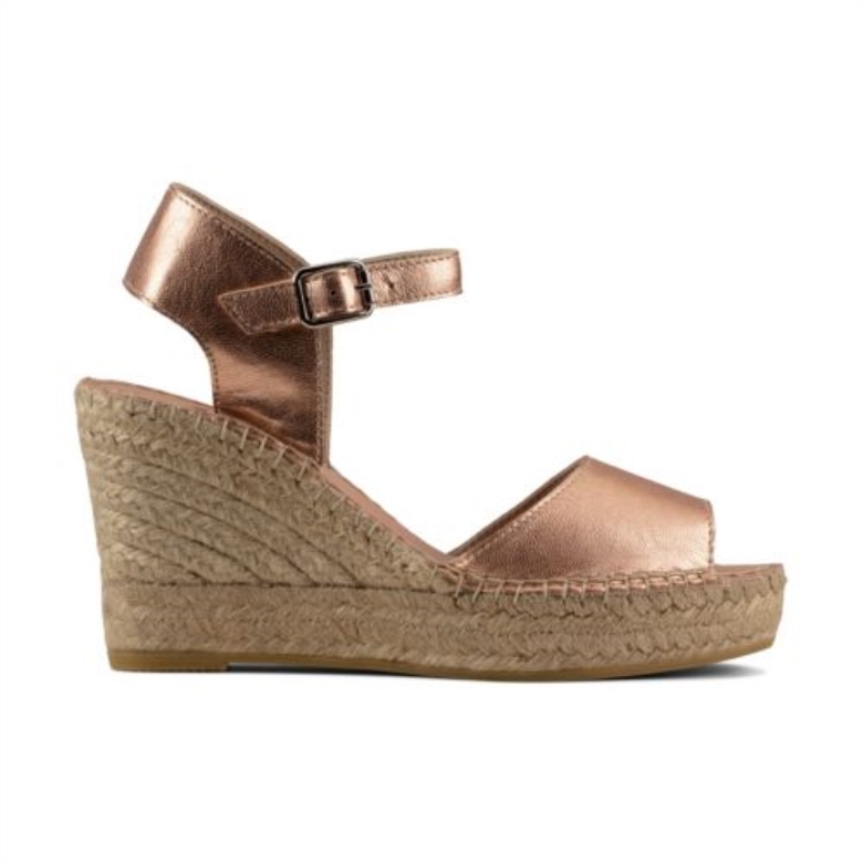 Clarks Roségold Metallic Leder Pollensa Sand