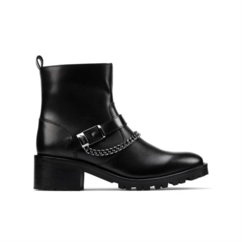Clarks Roseleigh Hohes Schwarzes Leder