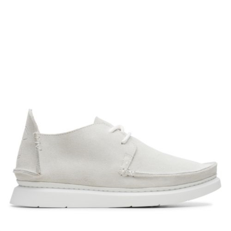 Clarks Seven Weißes Wildleder