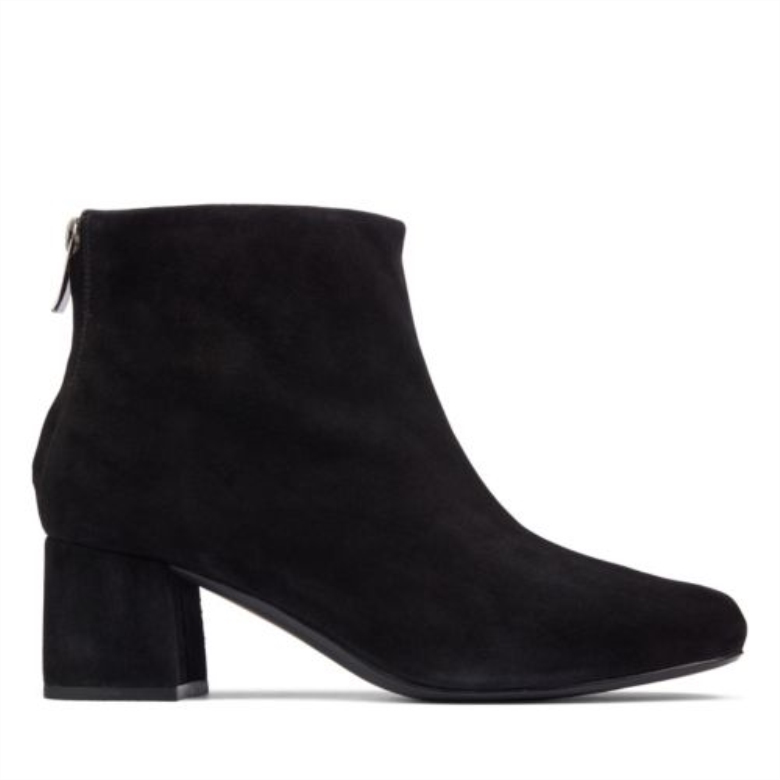Clarks Sheer 55 Reißverschluss Aus Schwarzem Wildleder