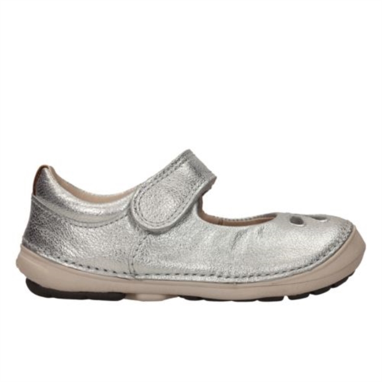 Clarks Silber Leder Softly Eden Fst F Fit