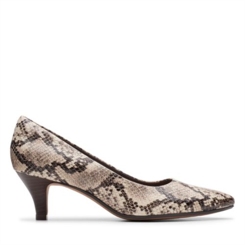 Clarks Taupe Schlangentextil Linvale Jerica