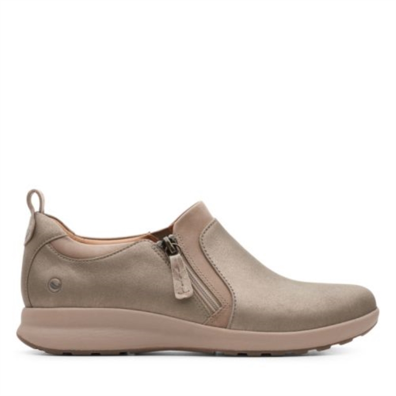 Clarks Un Schmücken Zip Taupe