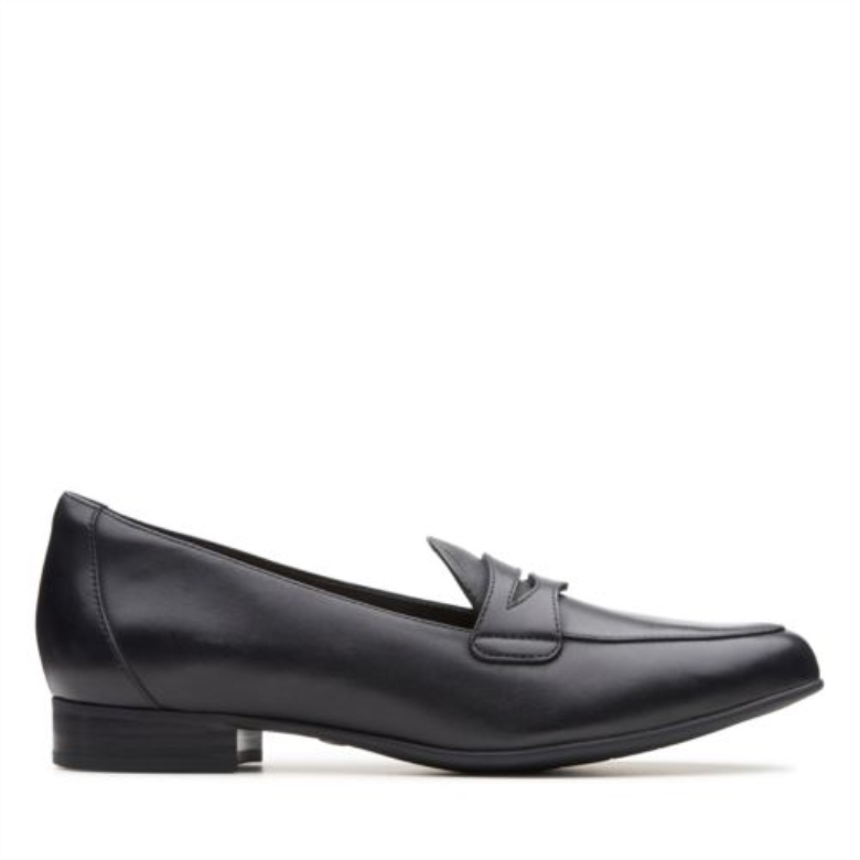 Clarks Un Blush Gehen Schwarzes Leder