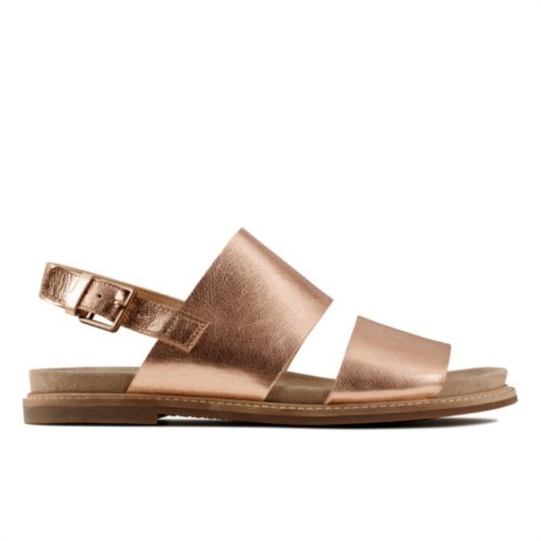 Corsio Slide Roségold Leder Clarks