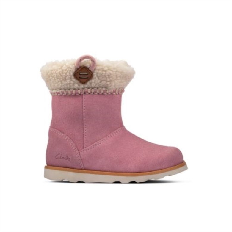 Kronenschlaufe Inf G Fit Rosa Wildleder Clarks