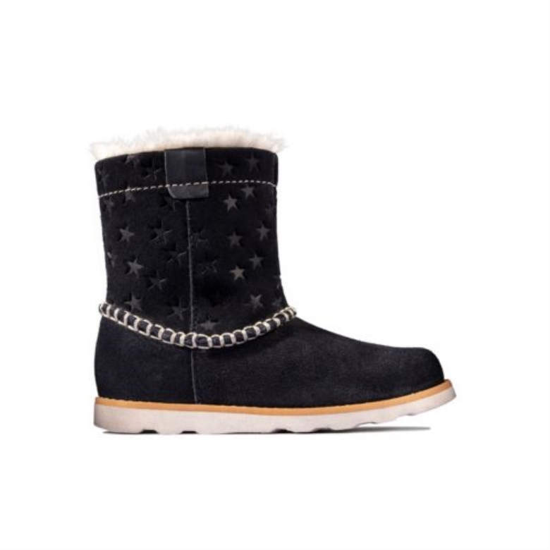 Crown Piper Inf G Fit Navy Suede Clarks