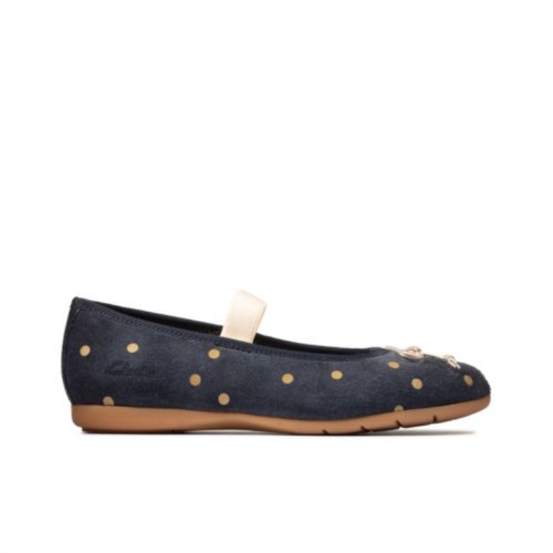 Tanzschleife Inf F Fit Clarks Marineblaues Wildleder