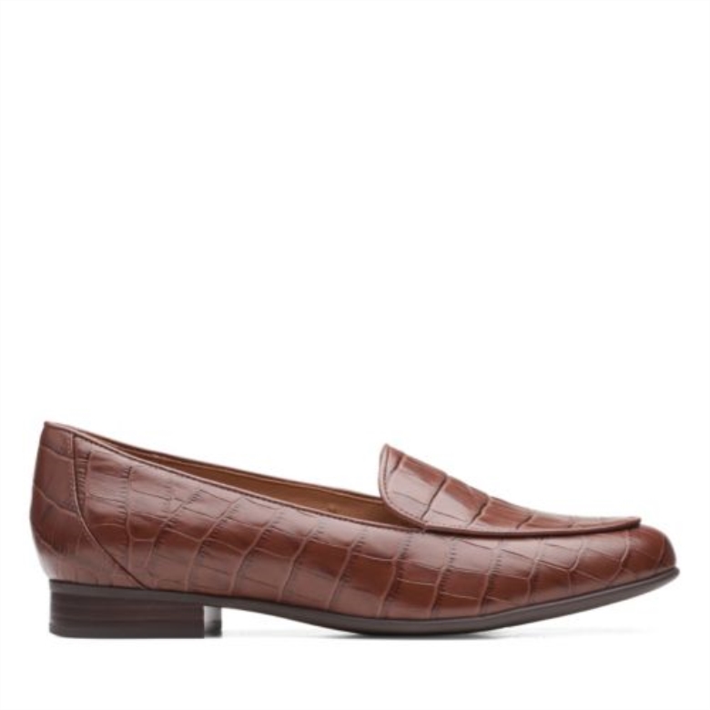 Dark Tan Croc Clarks Un Blush Ease