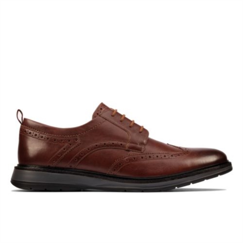 Clarks Chantry Wing Aus Dunkelbraunem Leder