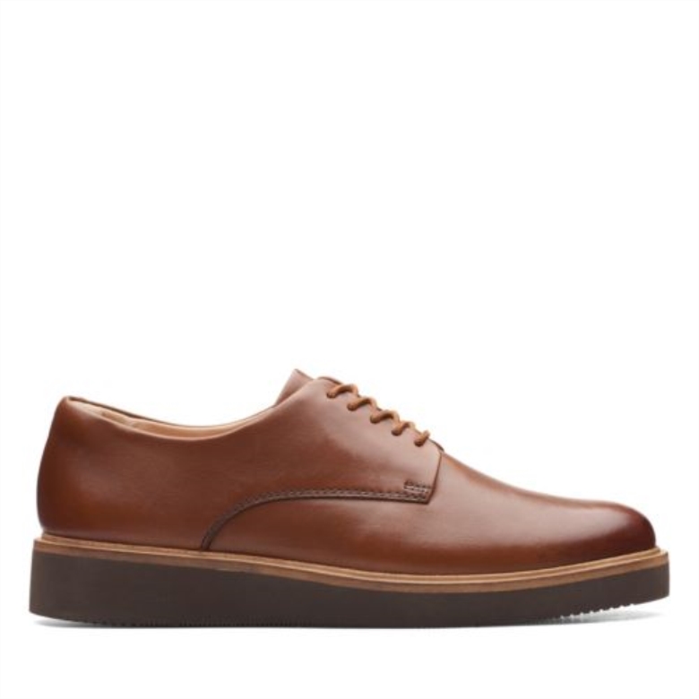 Clarks Glickly Derby Aus Dunkelbraunem Leder