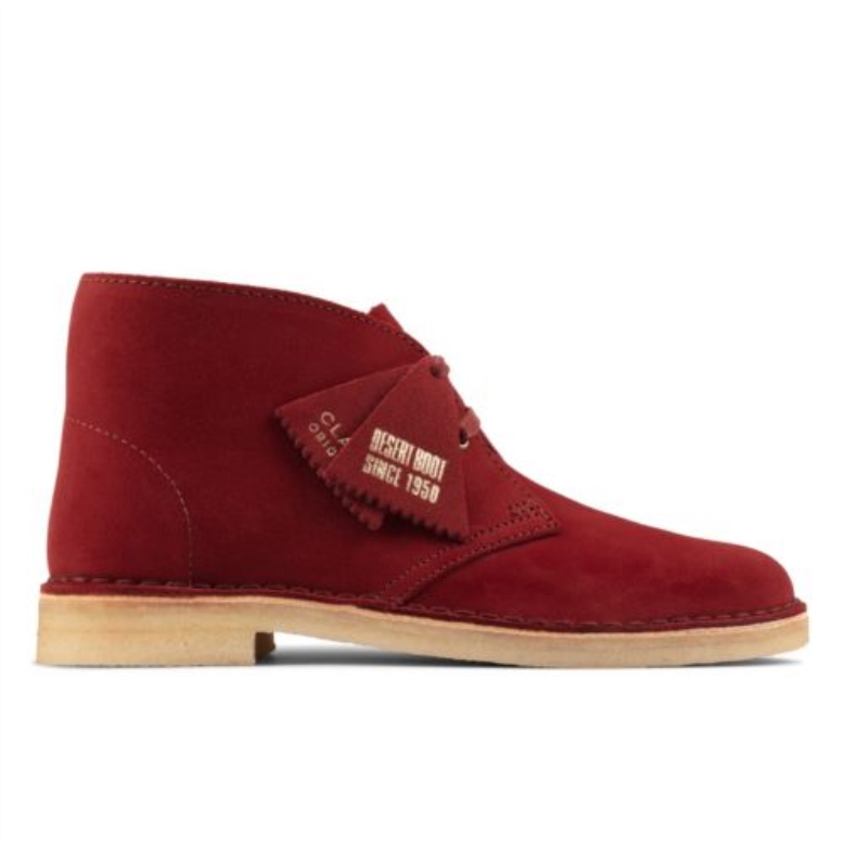 Wüstenstiefel Kirsche Wildleder Clarks