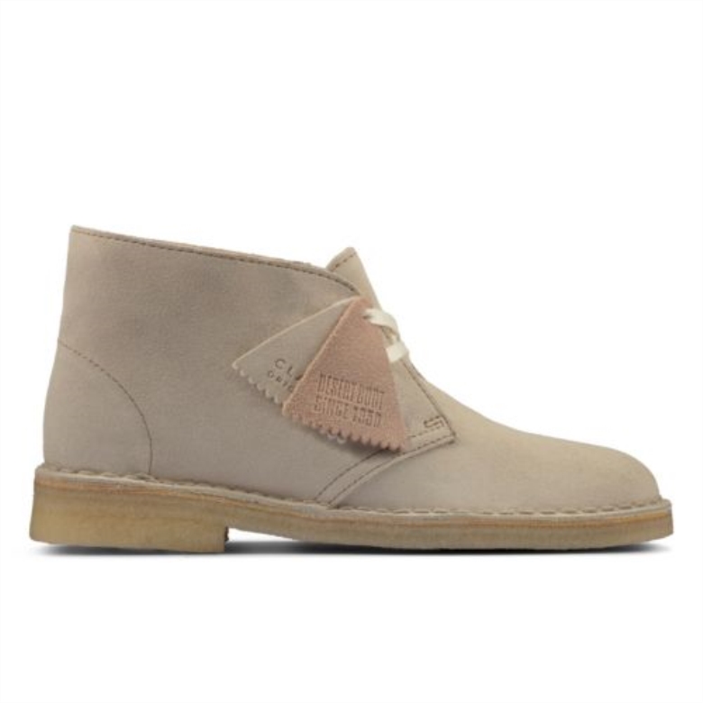Wüstenstiefel Clarks Aus Weißem Wildleder