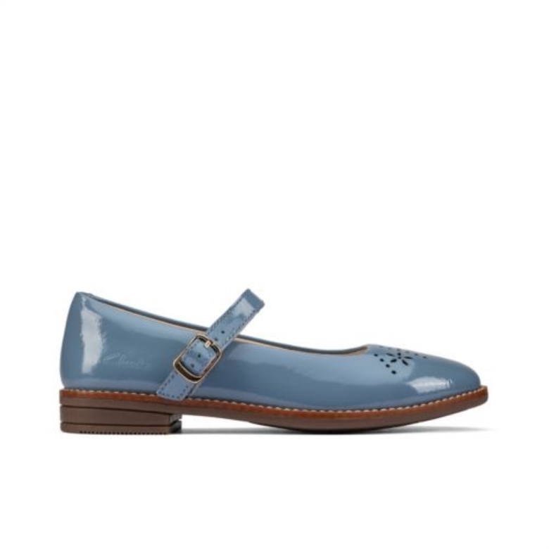 Drawn Play Inf F Fit Mittelblaue Leder Clarks