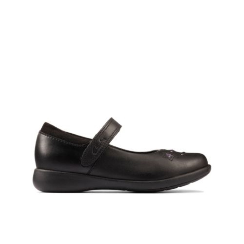 Etch Bright Inf G Fit Clarks Schwarzes Leder