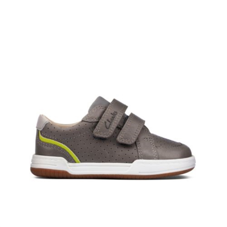 Fawn Solo Fst F Fit Clarks Graues Leder