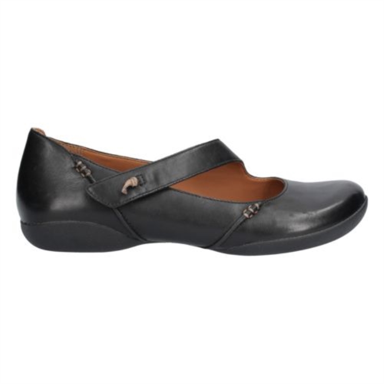 Felicia Plum Clarks Schwarzes Leder