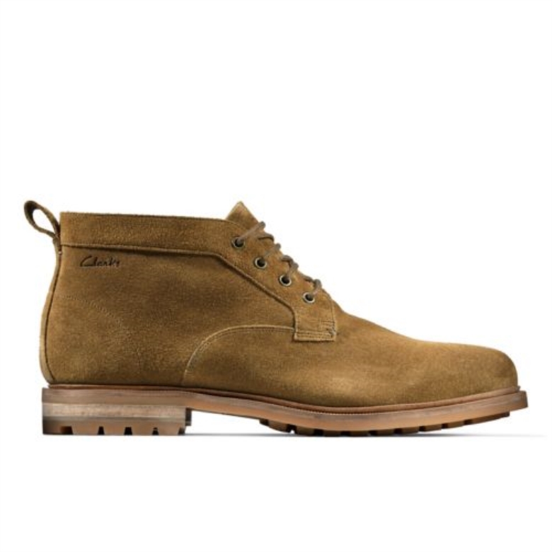 Foxwell Mid Clarks Wildleder In Dunklem Sand