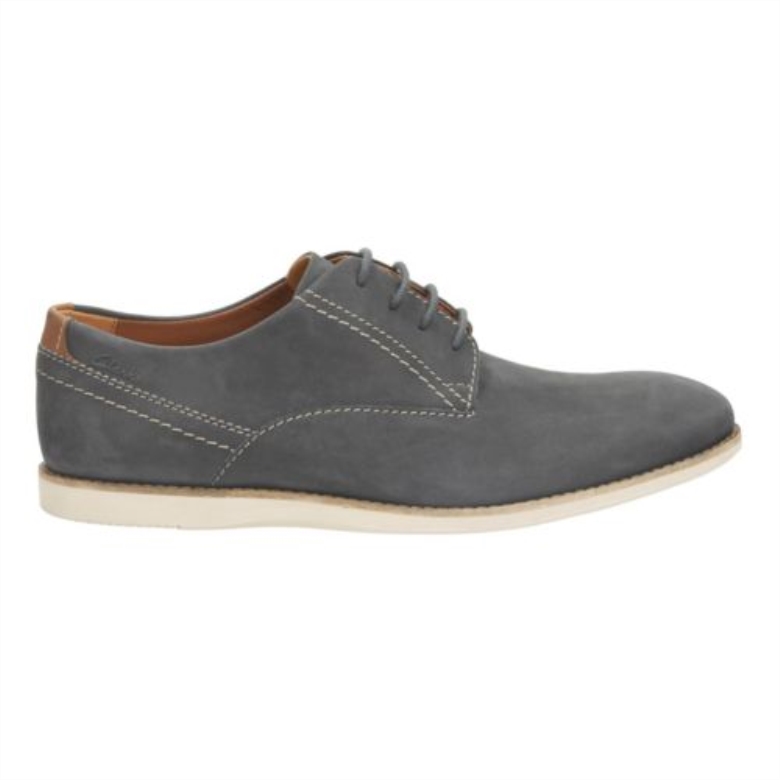 Franson Plain Clarks Blaues Nubukleder