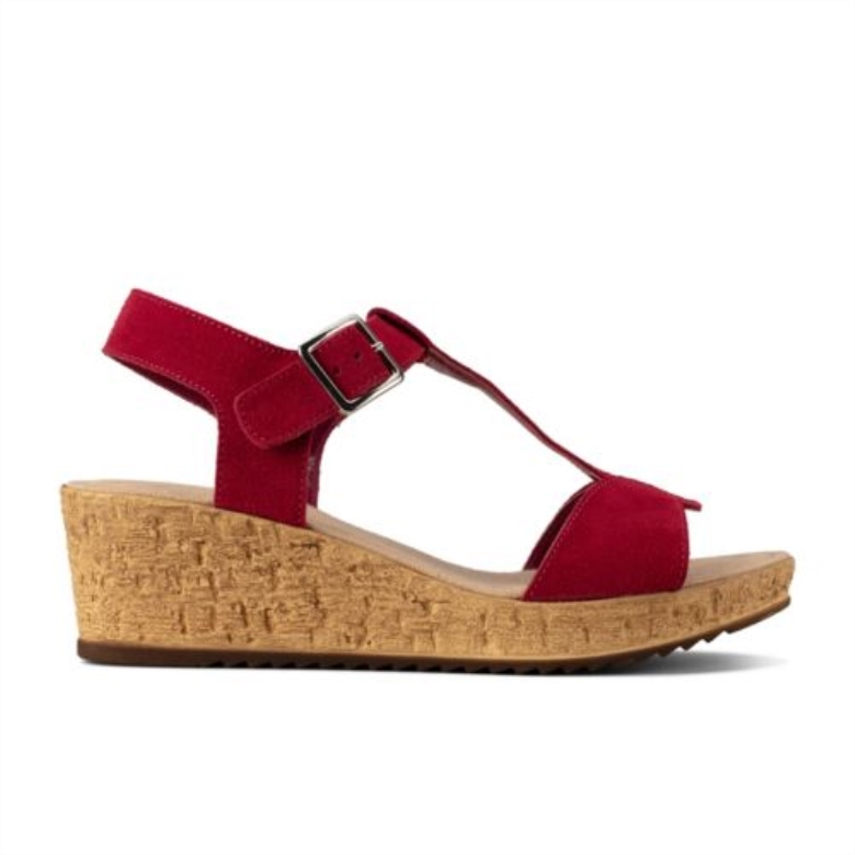 Fuchsia Wildleder Clarks Brawl Sun