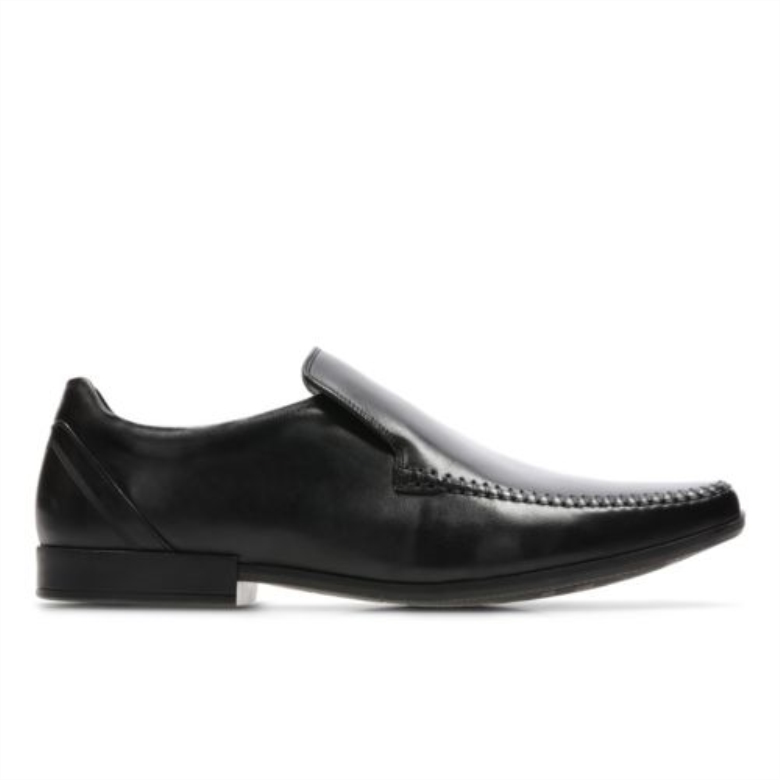 Glement Naht Clarks Schwarzes Leder