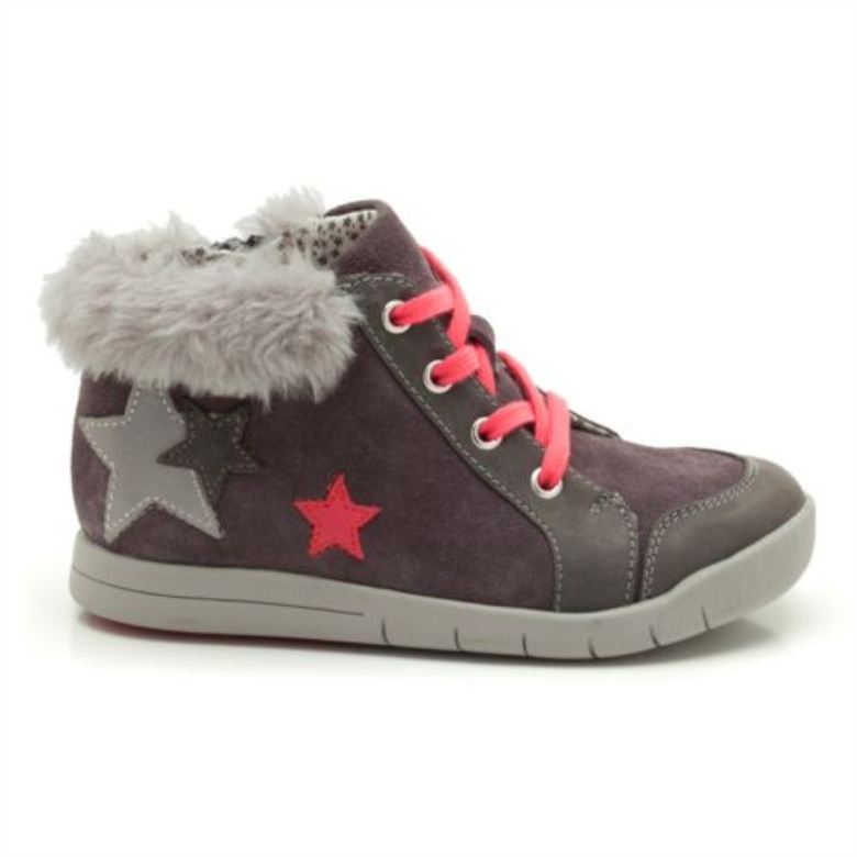 Graues Leder Clarks Crazy Cake Inf F Fit