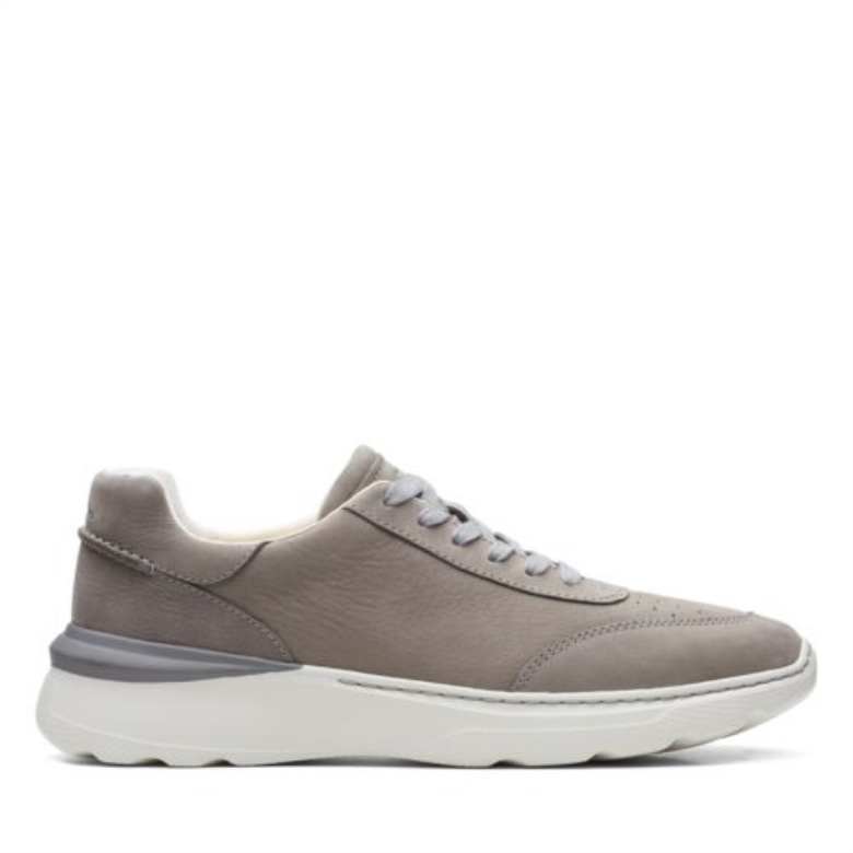 Graue Nubuk Clarks Sprint Lite Spitze