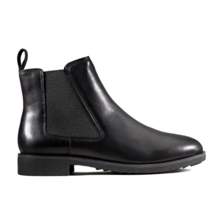 Griff Plaza Clarks Schwarzes Leder