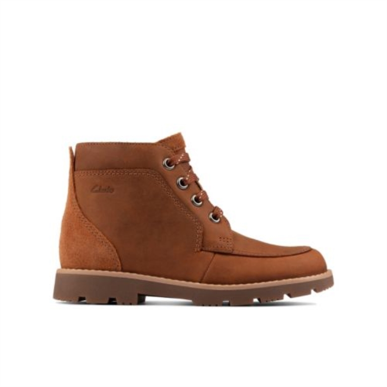 Heather Lace Inf G Fit Hellbraunes Leder Clarks