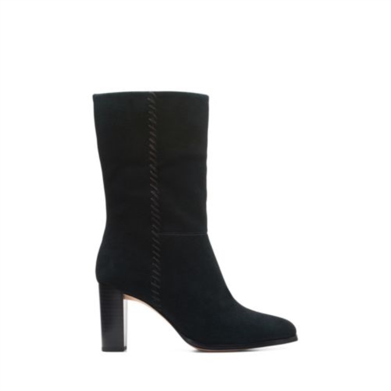 Karamo Mid Clarks Schwarzes Wildleder