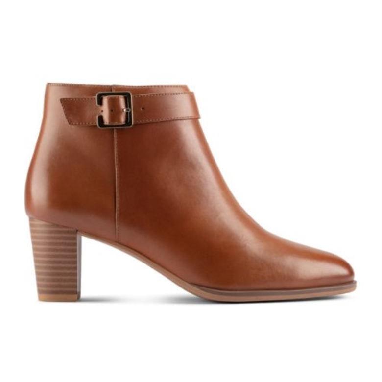 Kayl60 Stiefel Aus Dunkelbraunem Leder Clarks