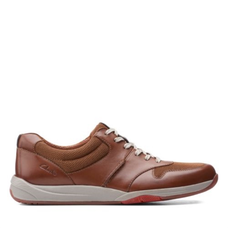 Langton Race Dunkelbraunes Leder Clarks