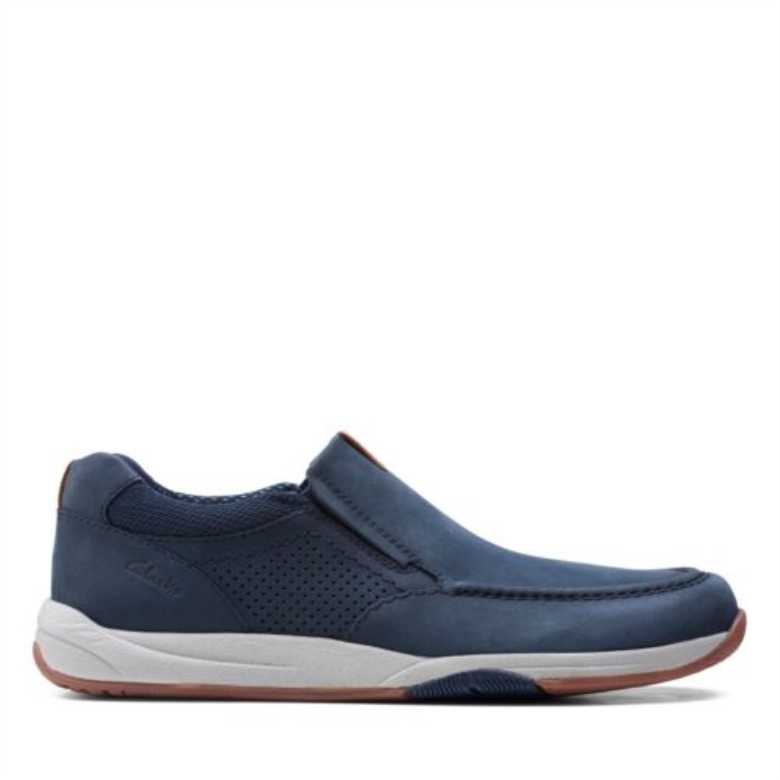 Langton Step Clarks Marineblaues Nubukleder