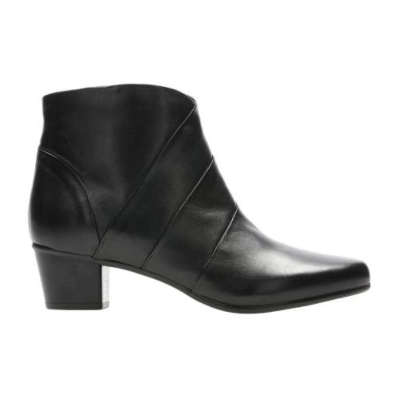 Leola Eisschwarzes Leder Clarks