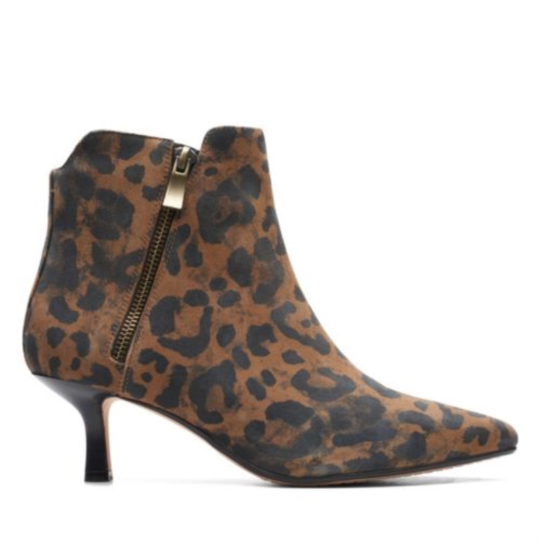 Leopardenmuster Violett 55 Zip Clarks