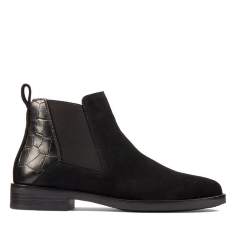 Memi Top Schwarz Croc Clarks