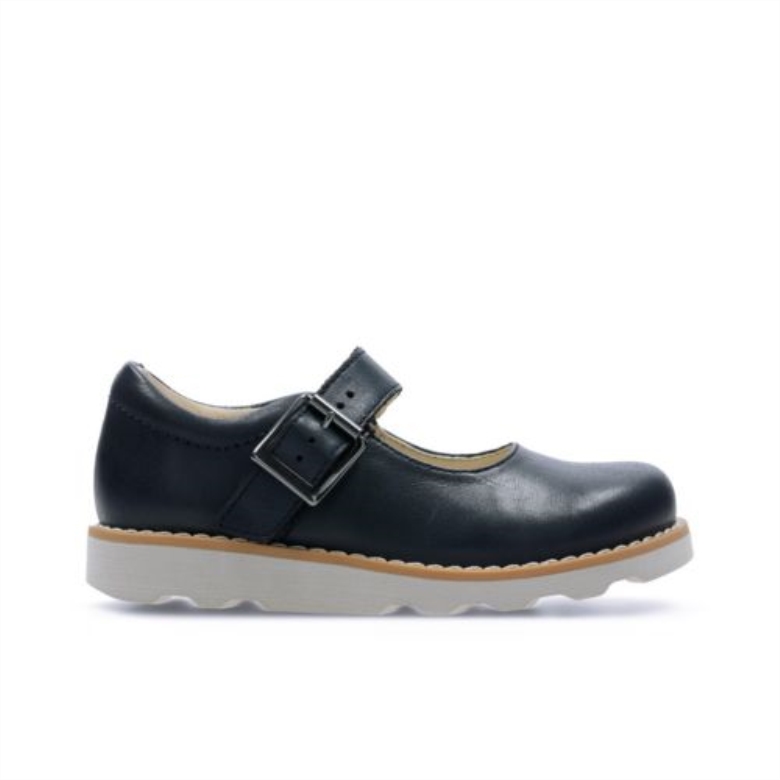 Marineblaues Leder Clarks Crown Honor Inf E Fit