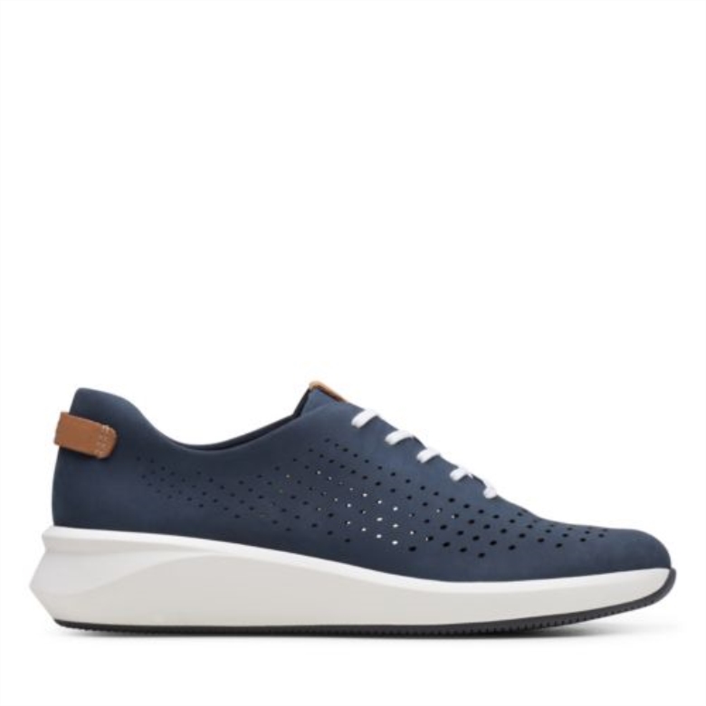 Marine Nubuk Clarks Un Rio Krawatte