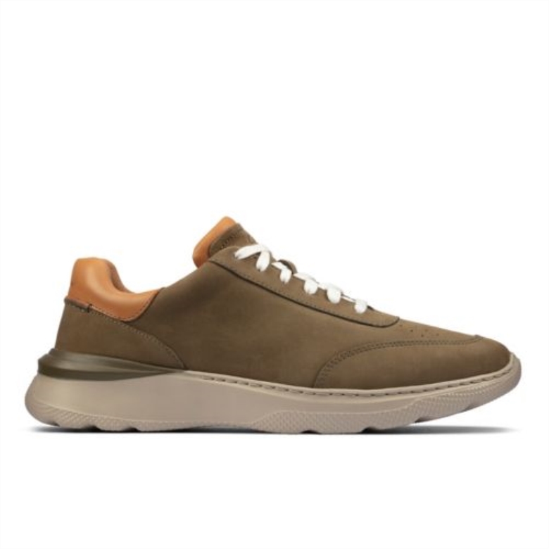 Olive Nubuk Clarks Sprint Lite Spitze