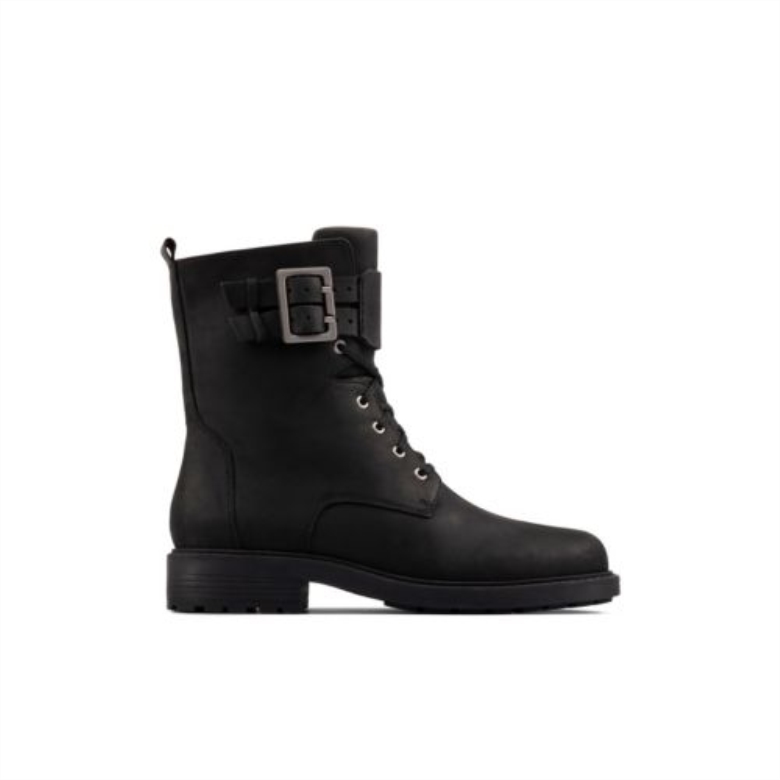 Orinoco2 Lace Clarks Schwarzes Leder