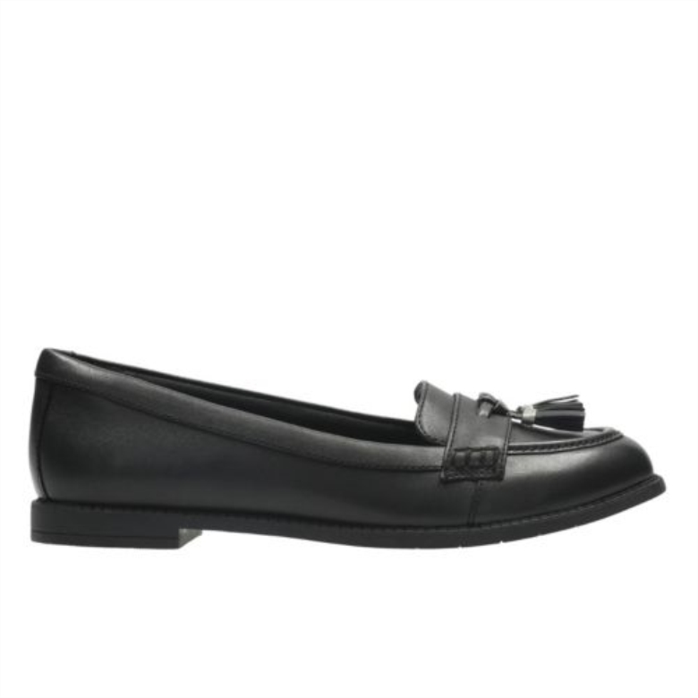 Preppy Edge Bl H Fit Clarks Schwarzes Leder