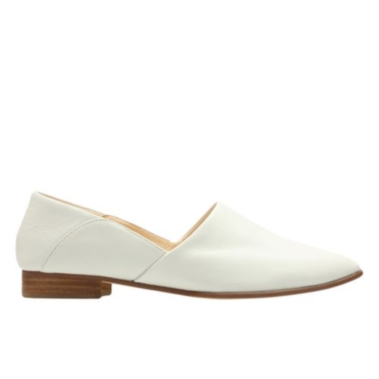 Pure Ton Clarks Weißes Leder