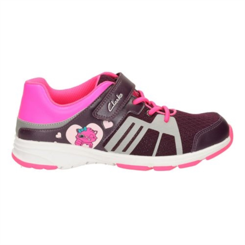 Lila Clarks Reflektieren Glo Jnr F Fit