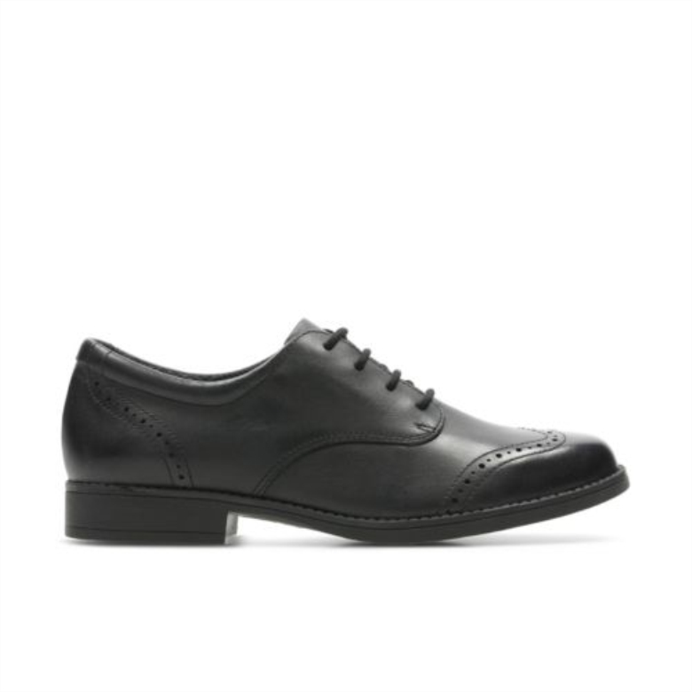 Sami Walk Jnr G Fit Clarks Schwarzes Leder