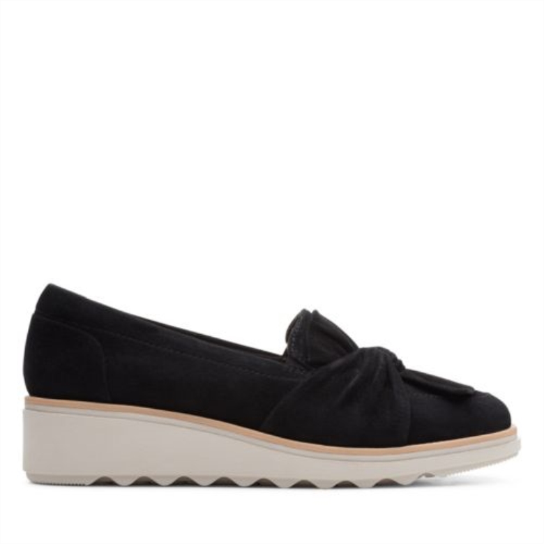 Sharon Dasher Schwarze Wildleder Clarks