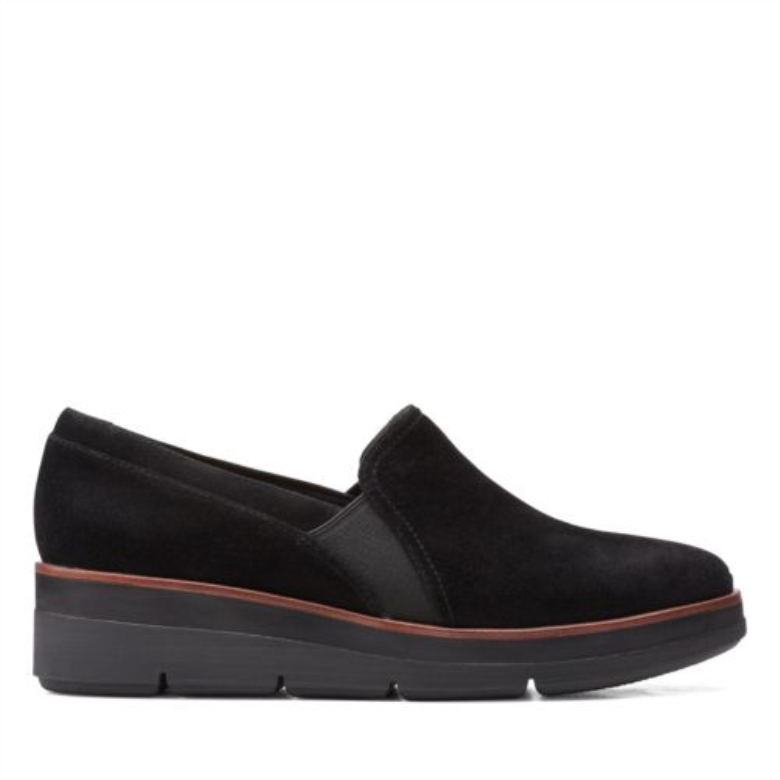 Shaylave Clarks Schwarzes Wildleder