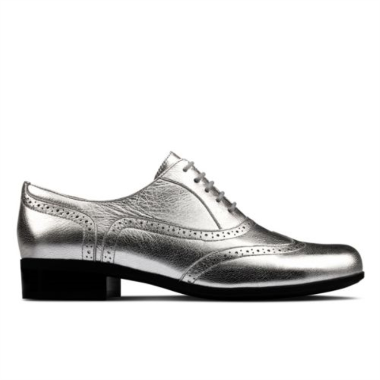 Silbermetallic Clarks Hamble Oak