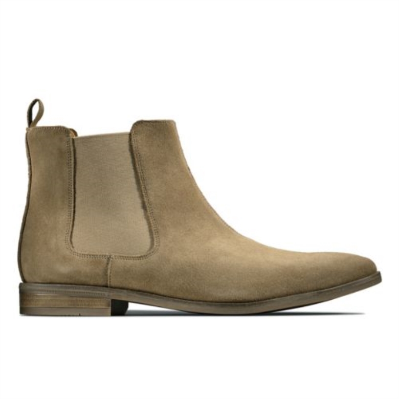 Stanford Top Dunkelsand Wildleder Clarks