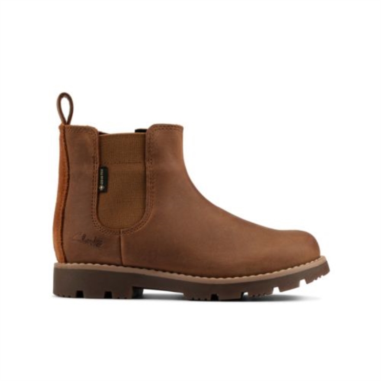 Tan Leder Clarks Heath Sea Gtx Inf G Fit
