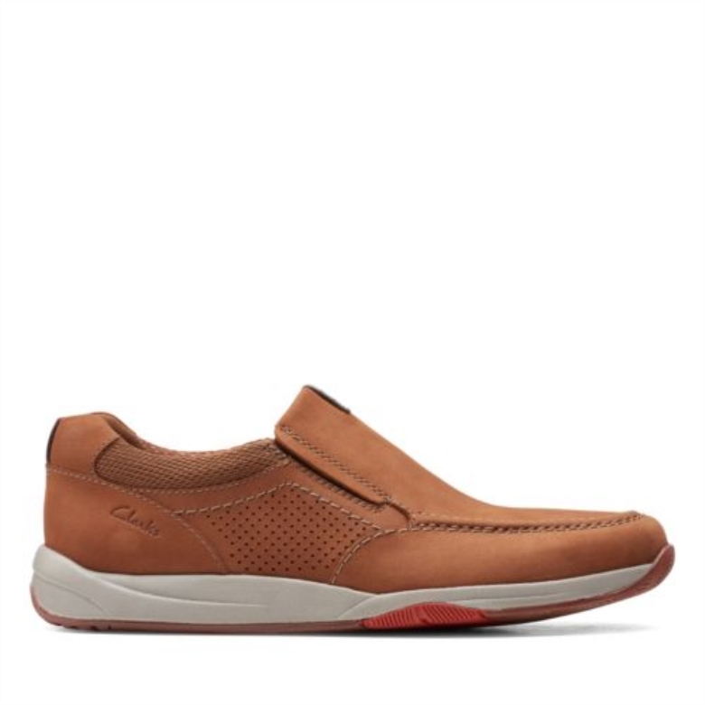 Langton Step Clarks Aus Hellbraunem Nubukleder